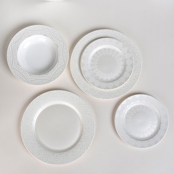 La Mesa white porcelain 18 pc dinner set image number 0