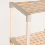 Homez 4 Layer Wooden Storage Rack Beige, 113*33*41Cm image number 1