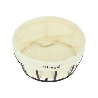 Alberto Metal Round Bread Basket Coffee Color