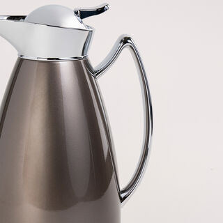 Dallety Steel Flask Italian Brown/Chrome 1 Liter