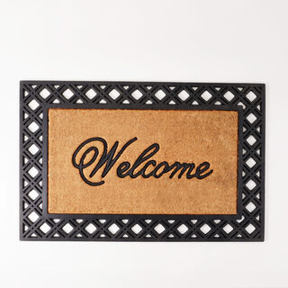 Homez welcome door mat, black