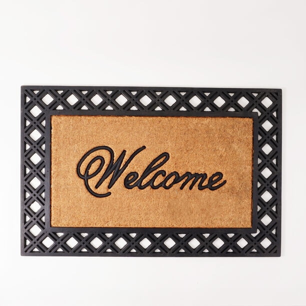 Homez welcome door mat, black image number 0
