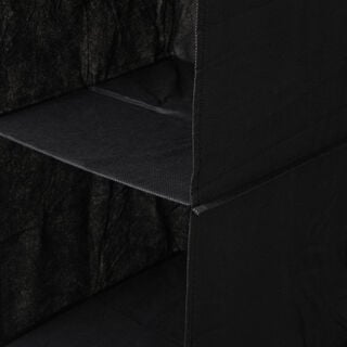 Homez polyester clothes organizer hanging organizer with 7 tiers and 3 drawers, black 32*62*32