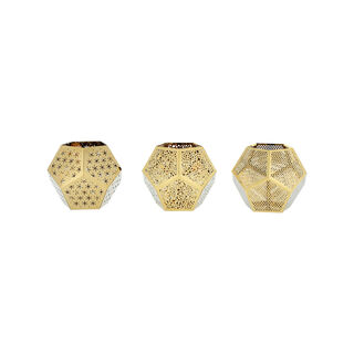 3 Pcs Metal Tea Light Holders Set
