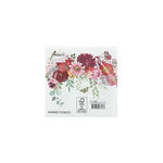 Napkin 25 Flower Border White image number 1