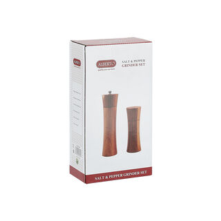 Alberto acacia wood salt and pepper mills set 2 pcs