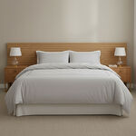 Boutique Blanche Ladder Lace Duvet Cover Set 100% Cotton 300Tc Light Grey 200*200 Cm image number 0