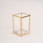 Homez glass & gold 3 pcs bath set image number 2