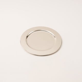 Oulfa silver metal charger plate