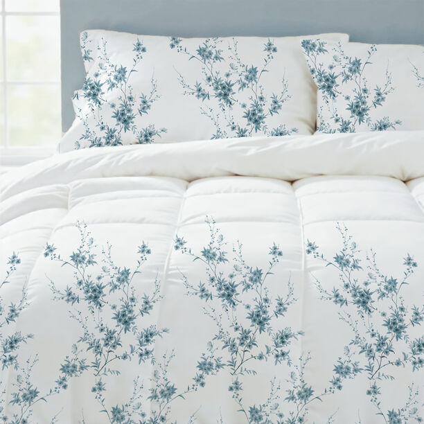 كوتاج طقم لحاف 4 قطع بتصميم زهور ريفية سنجل 160*240سم image number 1