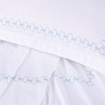 BOUTIQUE BLANCHE 3 PCS DUVET COVER EMBRIDERY SET KING SIZE 100%COTTON CHAINS PALEBLUE image number 1