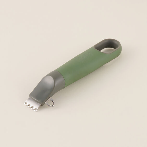 Alberto Stainless Steel Grater With Plastic Handle, Green / Silver, 18.5 Cm image number 0