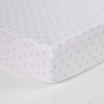 شرشف قطن بمطاط  300 خيط من بوتيك بلانش   160*200سم أبيض image number 0