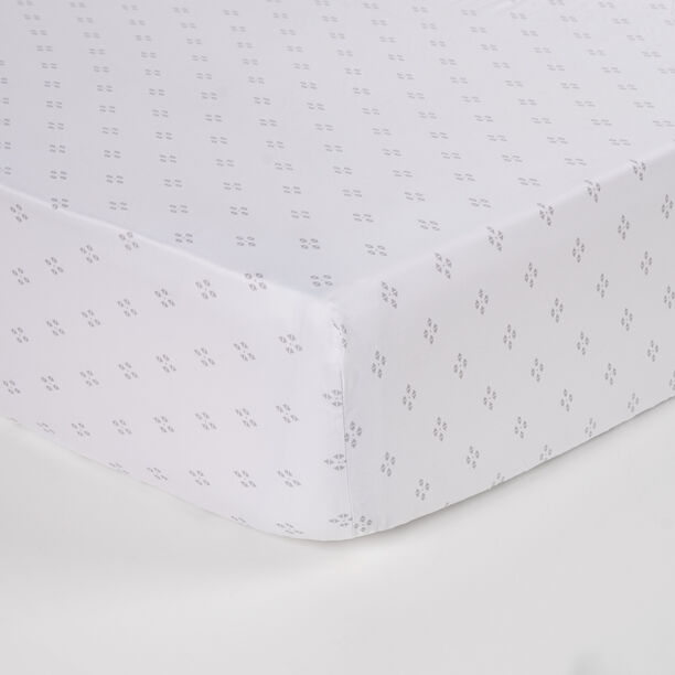 شرشف قطن بمطاط  300 خيط من بوتيك بلانش   160*200سم أبيض image number 0