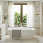 Boutique Blanche Grey Loop Jacquard 100% Cotton Bathmat, 60*90Cm image number 1