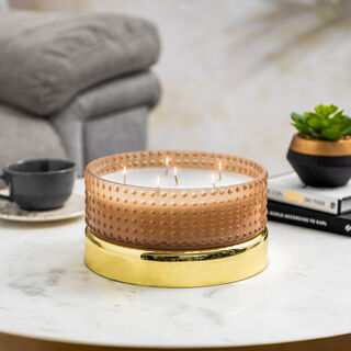 Glass Jar Candle Velvet Oud Fragrance 20.3*10 cm