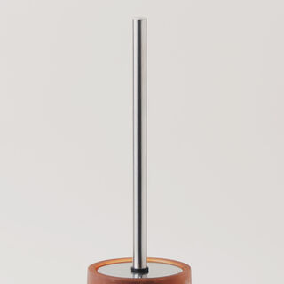 Homez clear polyresin toilet brush holder, brown9.6*9.6*42cm