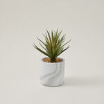 Artificial Plant Sword Grass In Cement Pot Green image number 1