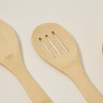 Bamboo Utensils 5 Pcs Set Inside Holder image number 4