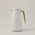 Dallaty set of 2 steel vacuum flask white/gold 1.0L and 1..3L image number 1