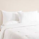 Boutique blanche cotton waffle comforter set 3pcs king 240*220cm, white image number 0