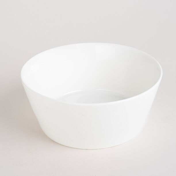 Porcelain Round Salad Bowl With Rattan Basket image number 3