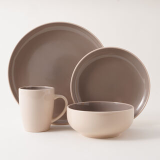 La Mesa 16pcs stoneware dinner set, beige