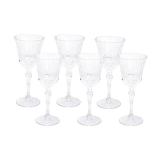Rcr 6 Pieces Crystal Juice Goblets Adagio Red