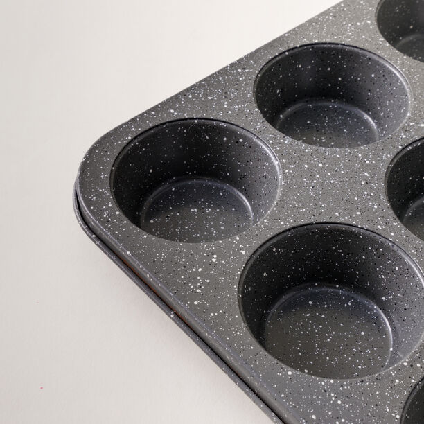 Alberto 12 cups carbon steel muffin pan 3.2*26.5*35cm, grey image number 2