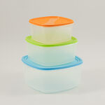 Pentola 7pcs plastic square food container set with lids image number 6