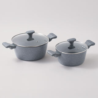 Alberto aluminum 7pcs cookware set, grey