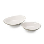 Rio Oval Bowl 2 Pieces Set Green Glaze image number 1