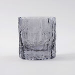 La Mesa 4 Pcs Embossed Tumbler Glass Set, Grey 8*8*8.6 Cm image number 4