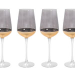 4 Pcs Set Stem Glass Pink And Gold image number 1