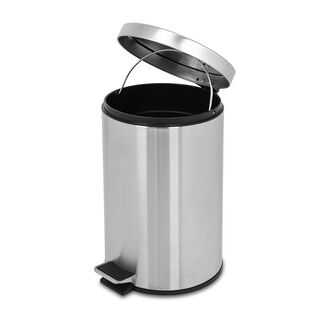 Eko Luna Metal Pedal Bin Silver 12 L