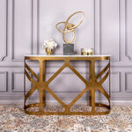 Diamond Link Fretwork Console Table 145*40.9*91.5 cm image number 0