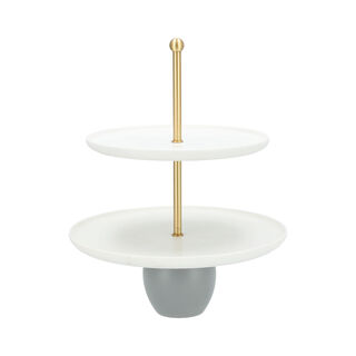 Sarab Stainless Steel 2 Tier Serving Stand