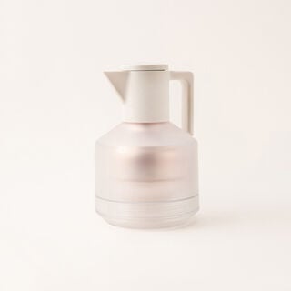 Safa'a white plastic vacuum flask 1.0L