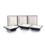 Rio Divided Section Plate Set 3 Pieces Blue Glaze image number 0