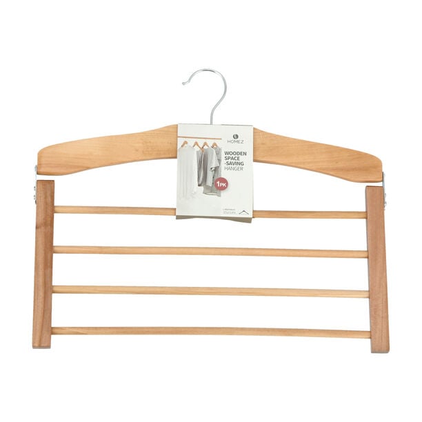 Wooden Trousers Hanger Natural 38X1.3X34 image number 1