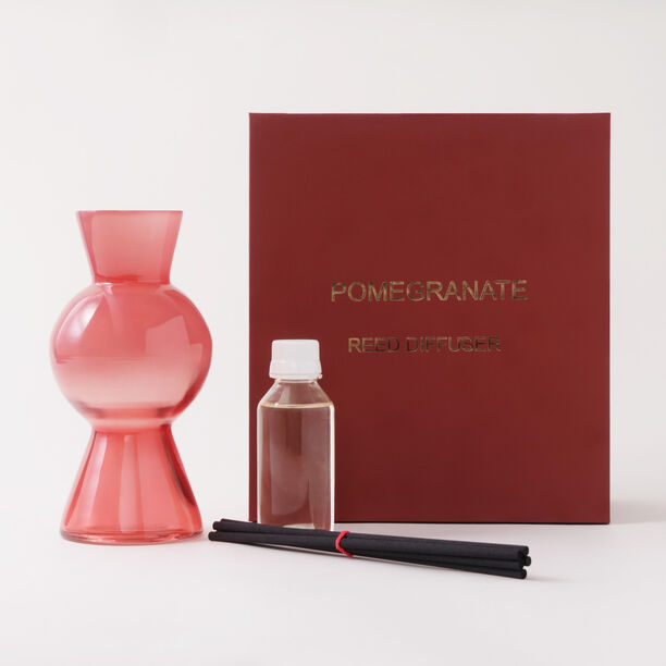 هومز موزع عطور زجاجي 100مل مع الأعواد والزيت العطري برائحة الرمان image number 0