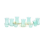 Tea and Coffee set 18 Pcs malakit glass image number 1