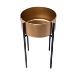 Planter With Stand Metal Gold image number 2