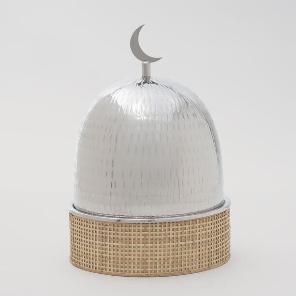 لاميسا طبق تقديم، فضي 17.5*17.5*25 سم image number 0