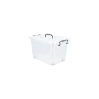 STORAGE BOX with HANDLE ON LID PLASTIC