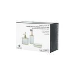 3 Pcs Marble and Gold Bath Set image number 0