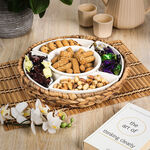 5 Pcs Section Tray With Sea Grass Basket image number 0