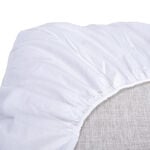 Cottage Fitted Sheet 200X200+35 White 100%  image number 1