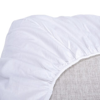 Cottage Fitted Sheet 200X200+35 White 100% 