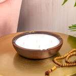 Wooden Bowl With Candle Winter Berry Fragrance Dia 20*ht: 5 cm image number 1